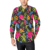 Bird Of Paradise Pattern Print Design BOP014 Men's Long Sleeve Shirt