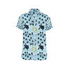 Sea Turtle Pattern Print Design T011 Men's Short Sleeve Button Up Shirt