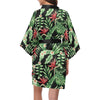 Bird Of Paradise Pattern Print Design BOP05 Women Kimono Robe