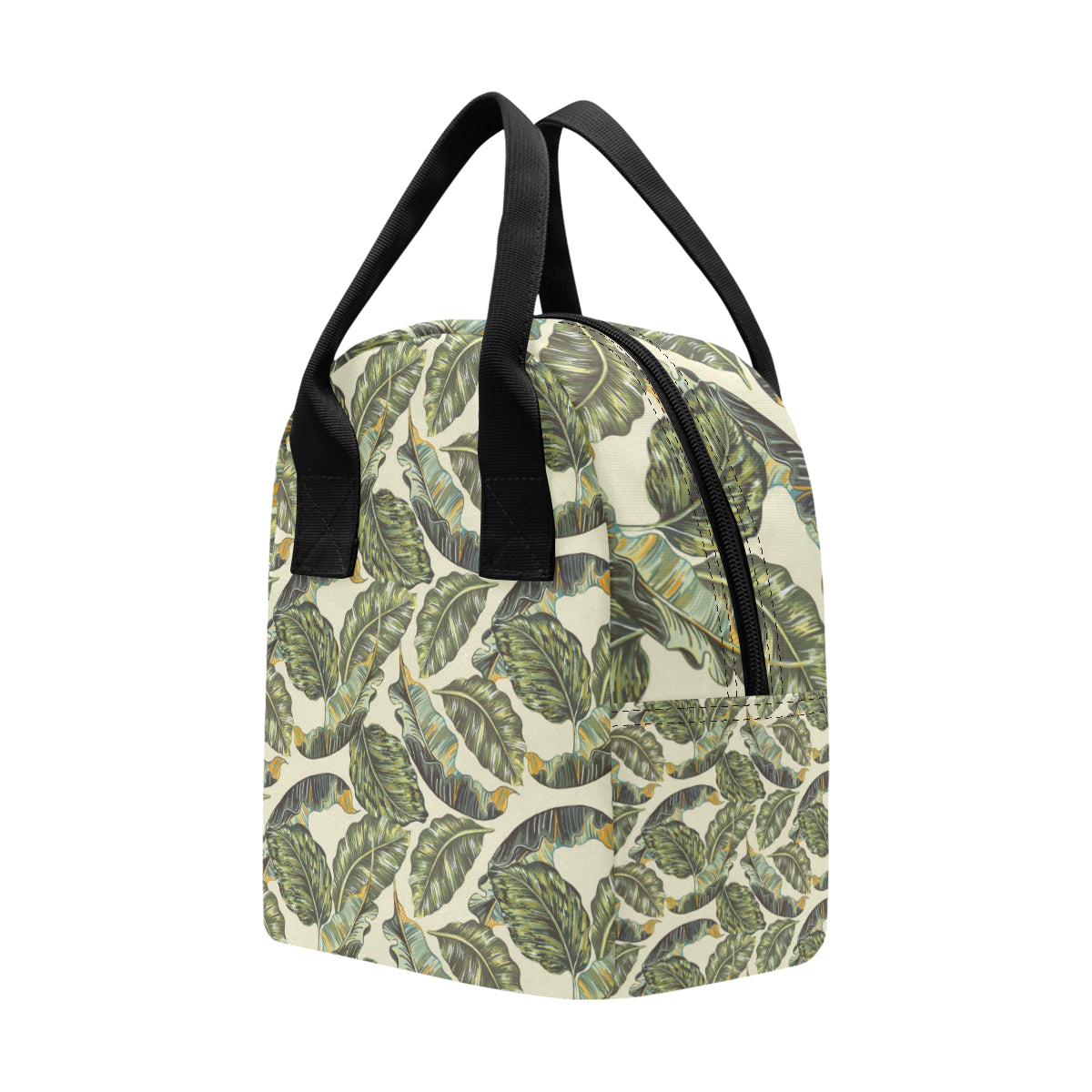 Banana Leaf Pattern Print Design BL08 Insulated Lunch Bag