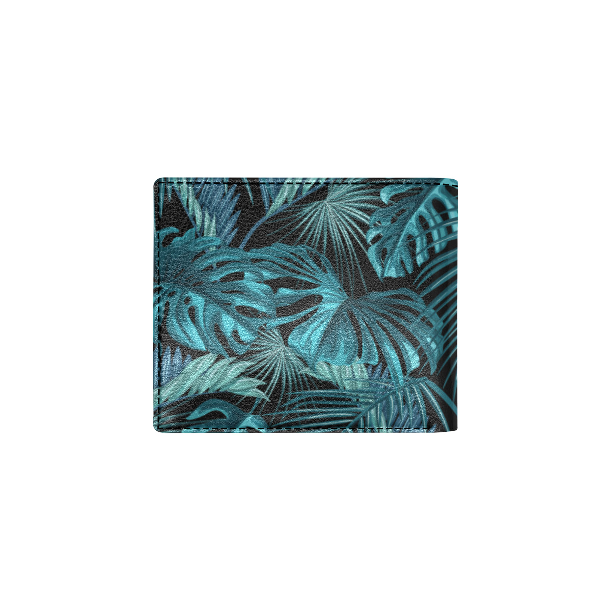 Palm Leaf Pattern Print Design A03 Men's ID Card Wallet