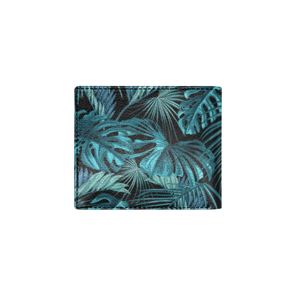 Palm Leaf Pattern Print Design A03 Men's ID Card Wallet