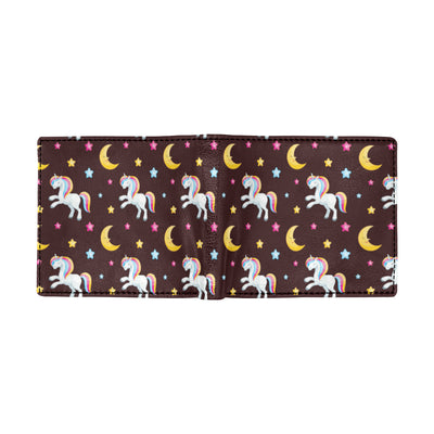 Unicorn Moon Star Men's ID Card Wallet