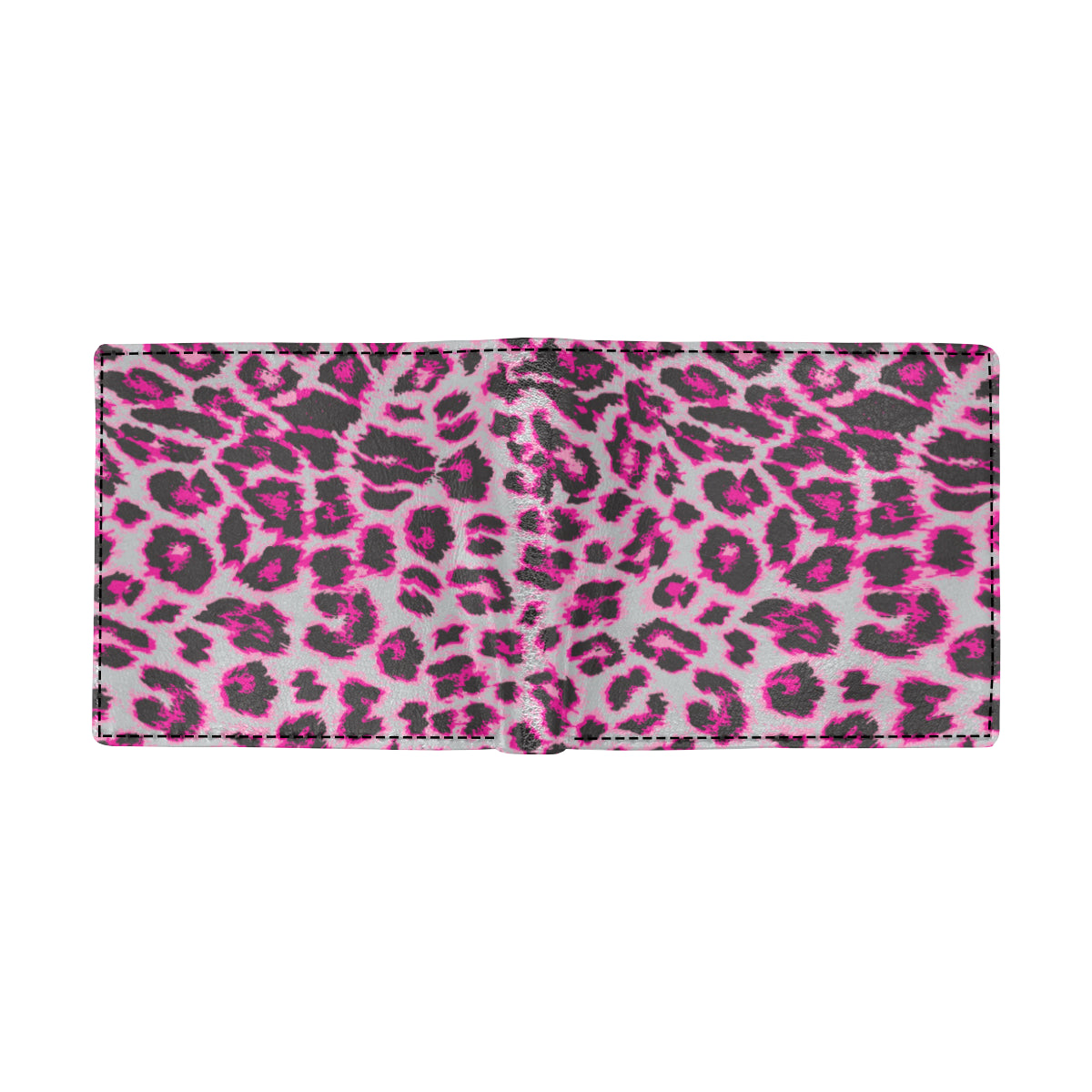 Leopard Pattern Print Design 02 Men's ID Card Wallet