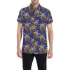 Sea Turtle Pattern Print Design T05 Men's Short Sleeve Button Up Shirt