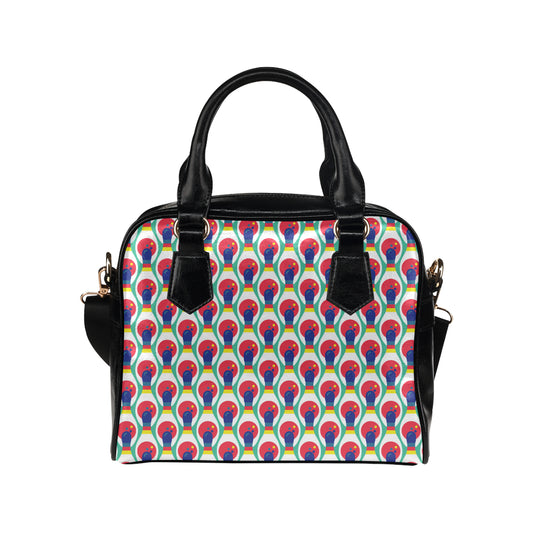 Bowling Pattern Print Design 05 Shoulder Handbag