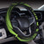Green Neon Tropical Palm Leaves Steering Wheel Cover with Elastic Edge