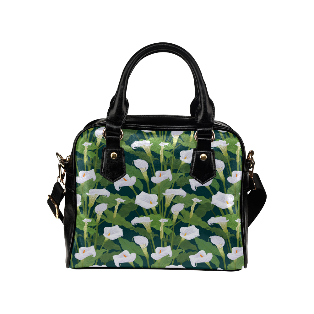 Lily Pattern Print Design 04 Shoulder Handbag