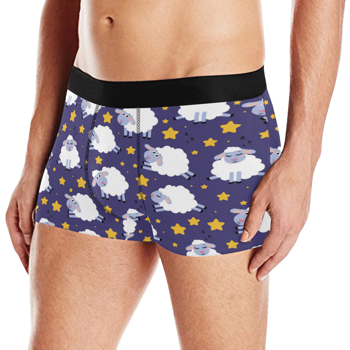 Sheep Pattern Print Design 03 Men's Boxer Briefs