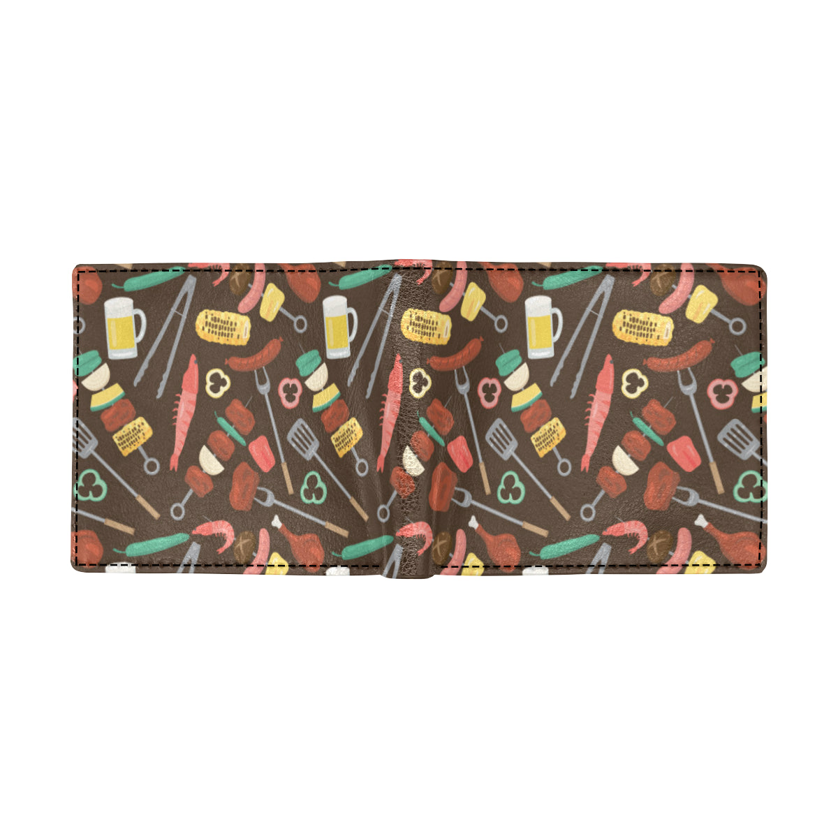 Barbecue Pattern Print Design 05 Men's ID Card Wallet