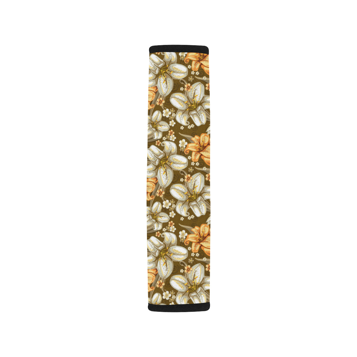 Lily Pattern Print Design 01 Car Seat Belt Cover