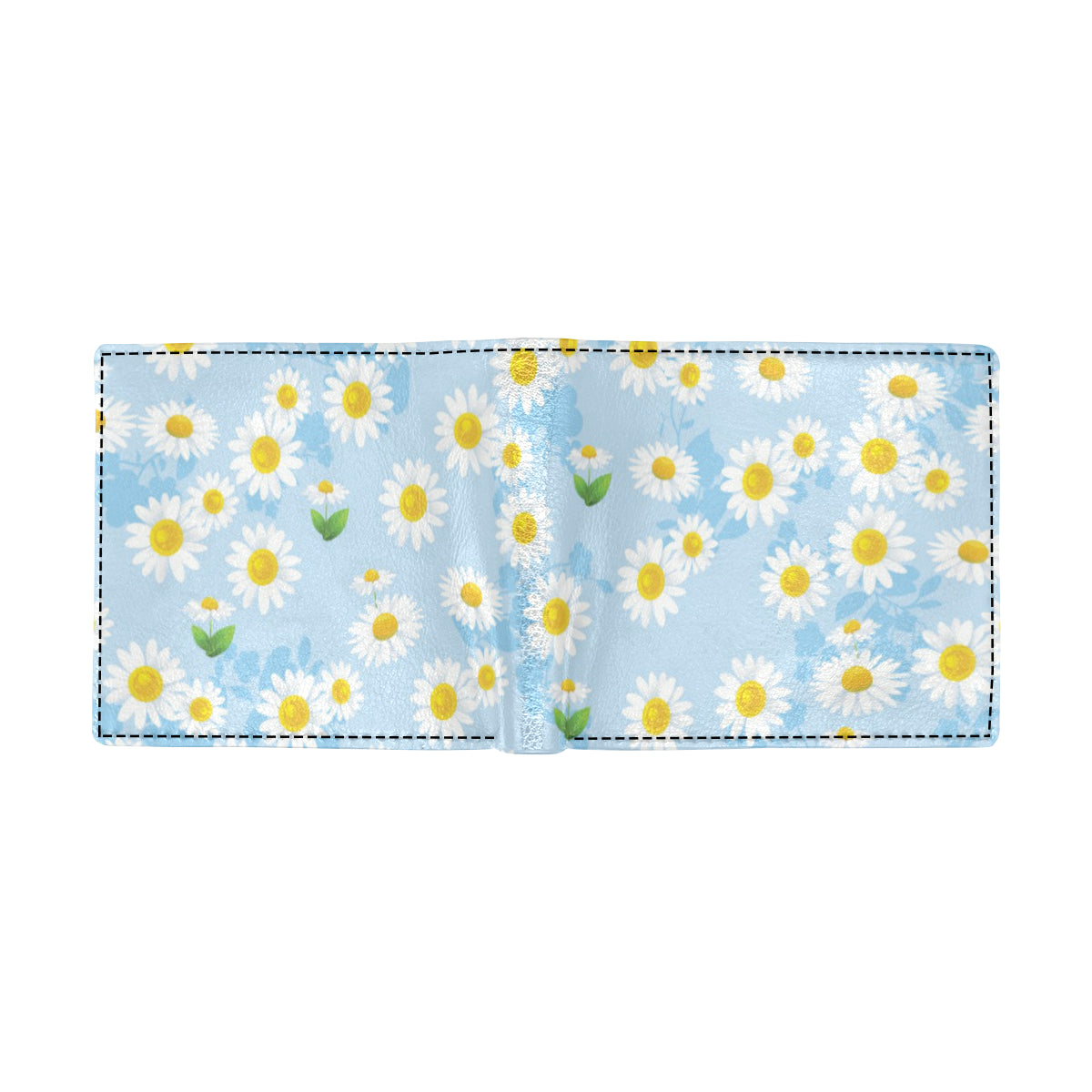 Daisy Pattern Print Design DS010 Men's ID Card Wallet