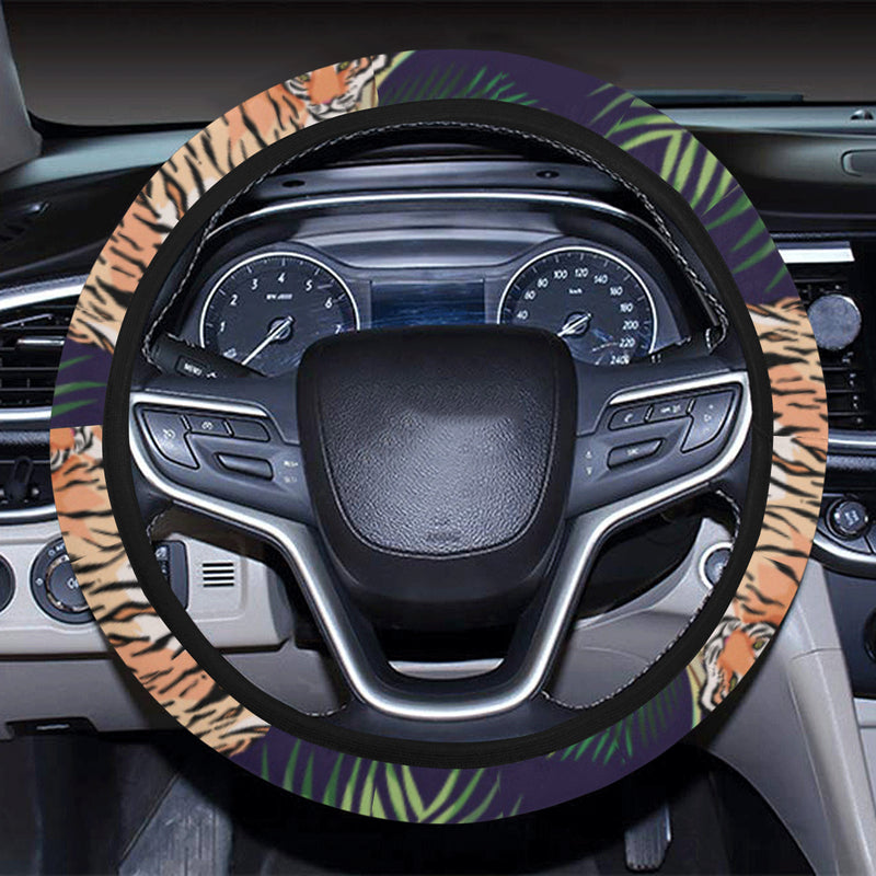 Tiger Jungle Steering Wheel Cover with Elastic Edge