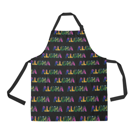 Aloha Hawaii Neon Apron with Pocket
