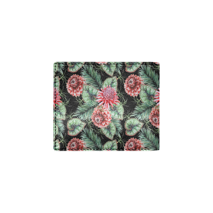 Dahlia Pattern Print Design DH06 Men's ID Card Wallet