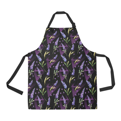 Lavender Pattern Print Design LV07 Apron with Pocket
