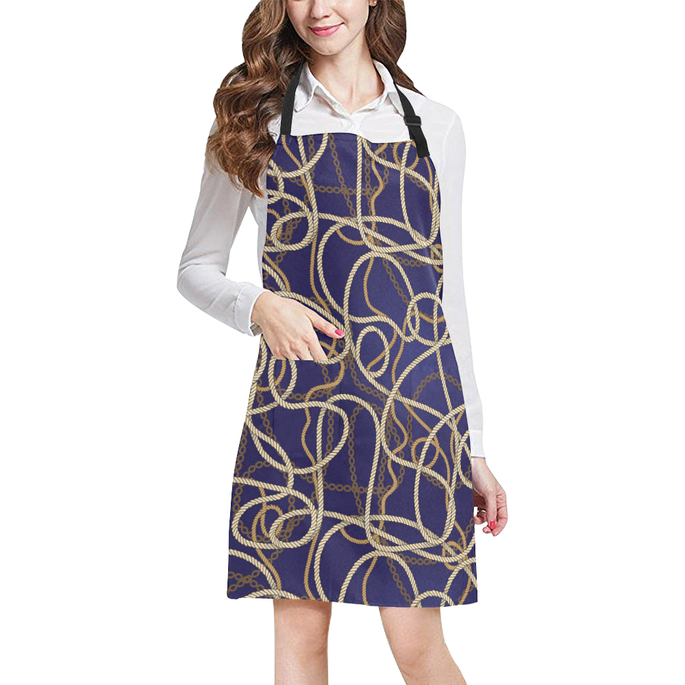 Rope Pattern Print Design A01 Apron with Pocket