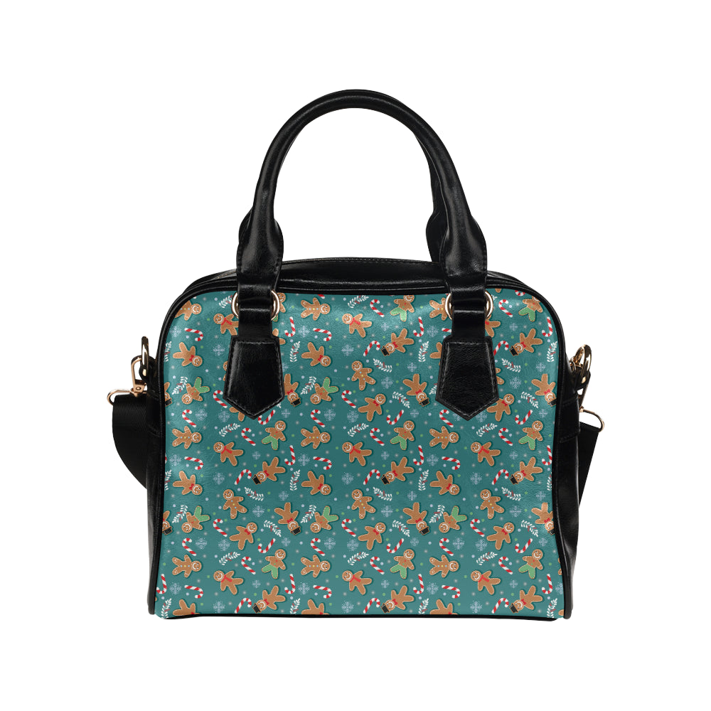 Gingerbread Pattern Print Design 05 Shoulder Handbag