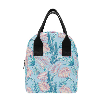 Tropical Flower Pattern Print Design TF01 Insulated Lunch Bag