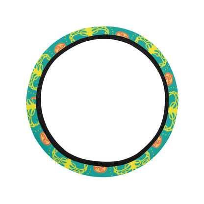 Celtic Tree of Life Print Pattern Steering Wheel Cover with Elastic Edge