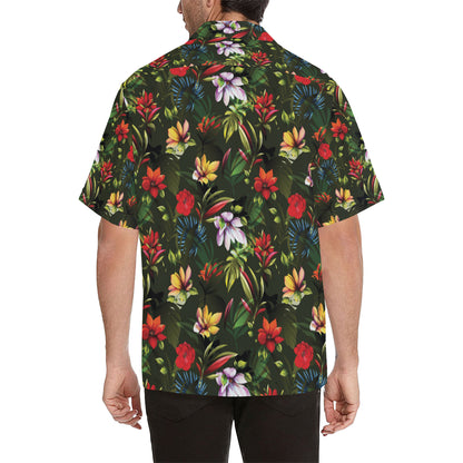 Magnolia Pattern Print Design 02 Men's Hawaiian Shirt