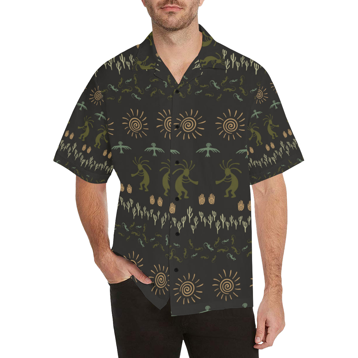 Mayan Pattern Print Design 04 Men's Hawaiian Shirt