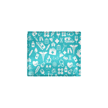 Medical Pattern Print Design 04 Men's ID Card Wallet