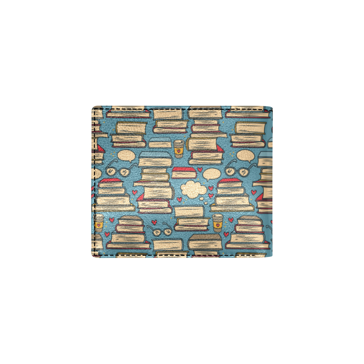 Book Pattern Print Design 03 Men's ID Card Wallet