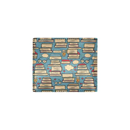 Book Pattern Print Design 03 Men's ID Card Wallet