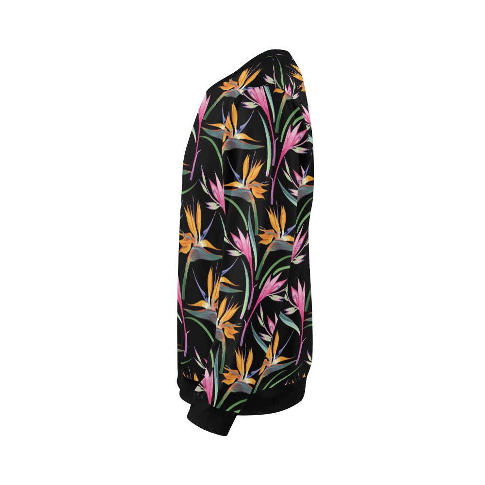 Tropical Flower Pattern Print Design TF017 Men Long Sleeve Sweatshirt
