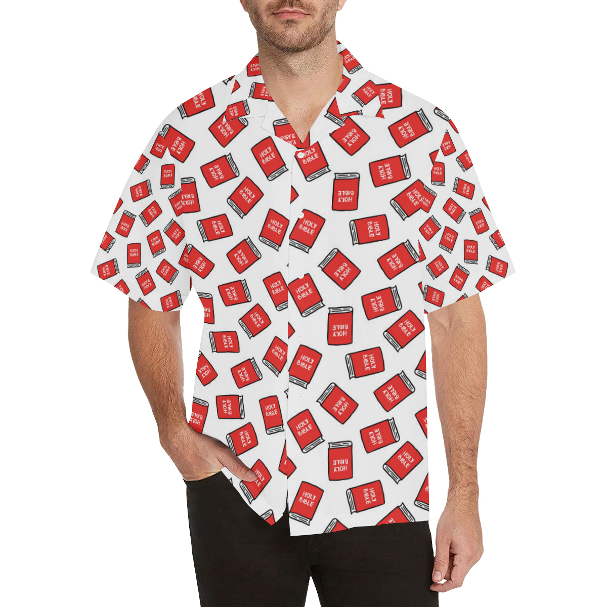 Bible Pattern Print Design 03 Men's Hawaiian Shirt