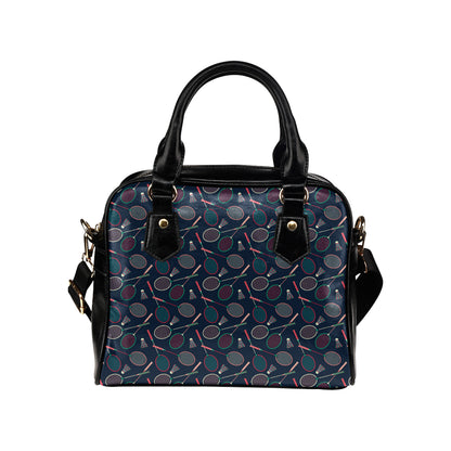 Badminton Pattern Print Design 03 Shoulder Handbag