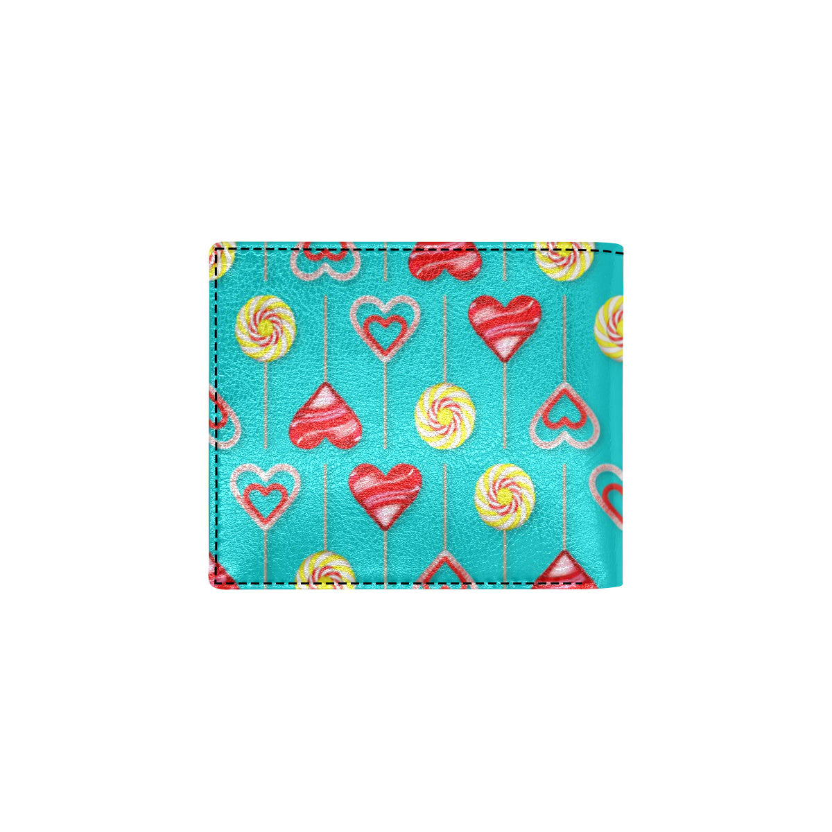 Lollipop Pattern Print Design LL06 Men's ID Card Wallet