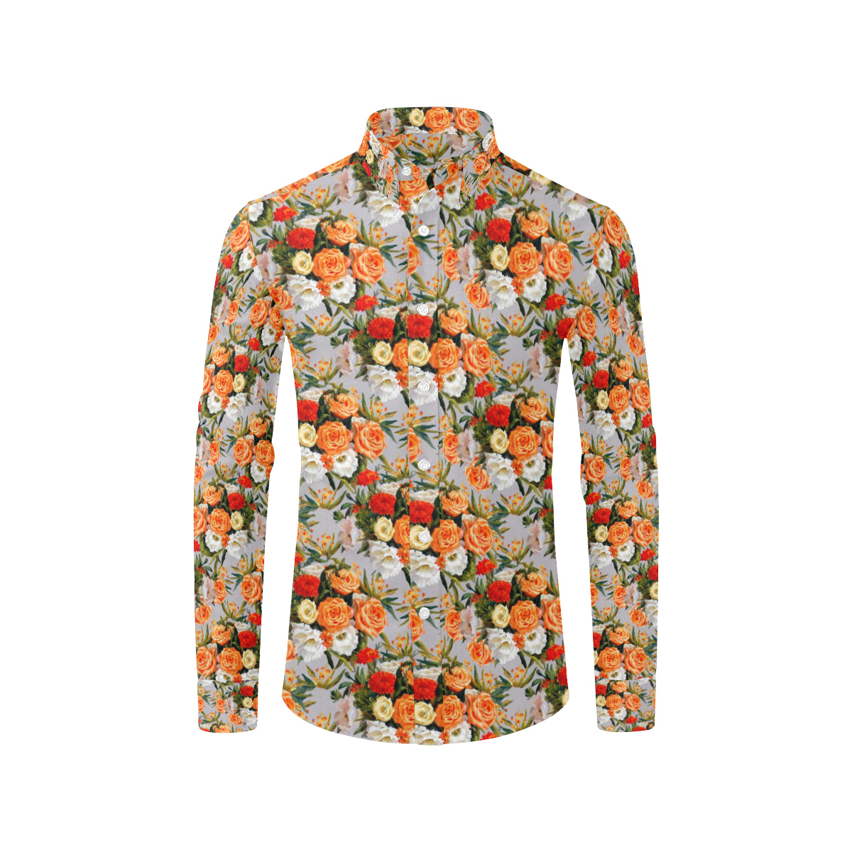 Lisianthus Pattern Print Design LT04 Men's Long Sleeve Shirt