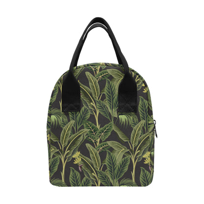 Banana Leaf Pattern Print Design BL04 Insulated Lunch Bag