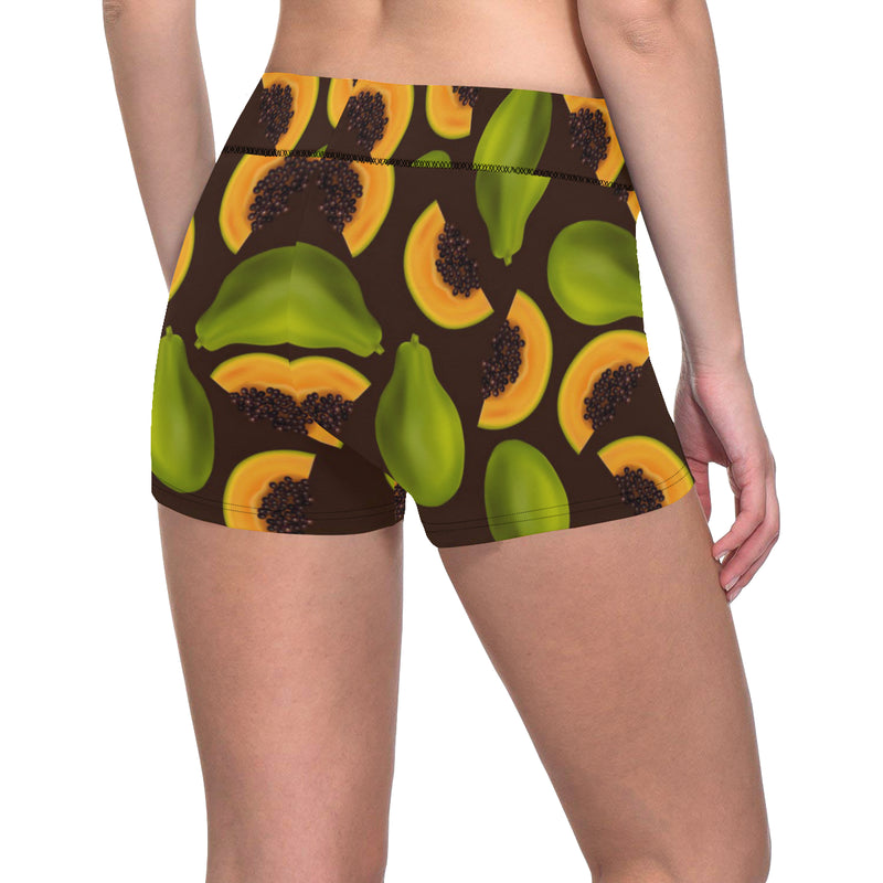 Papaya Pattern Print Design PP04 Yoga Shorts