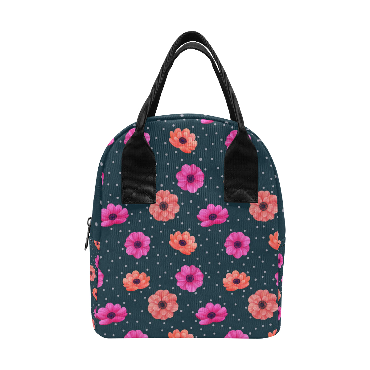 Anemone Pattern Print Design AM08 Insulated Lunch Bag