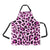Pink Leopard Print Apron with Pocket