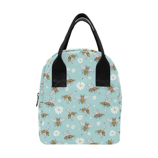 Bee Pattern Print Design BEE010 Insulated Lunch Bag