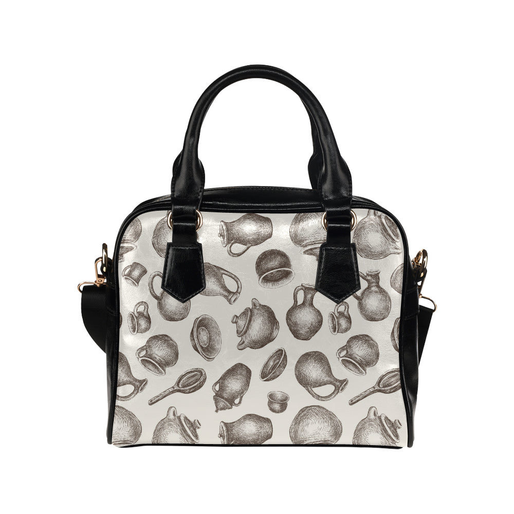 Pottery Pattern Print Design A01 Shoulder Handbag