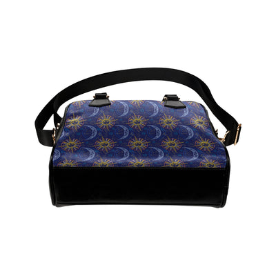 Celestial Moon Sun Pattern Print Design 01 Shoulder Handbag
