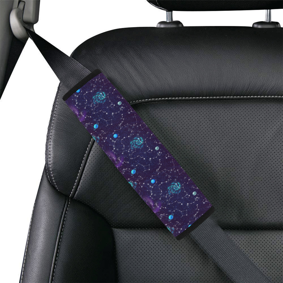 Zodiac Galaxy Design Print Car Seat Belt Cover