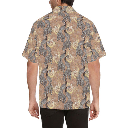 Peacock Pattern Print Design A05 Men's Hawaiian Shirt