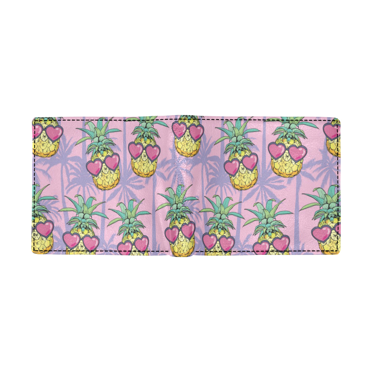 Pineapple Pattern Print Design PP06 Men's ID Card Wallet