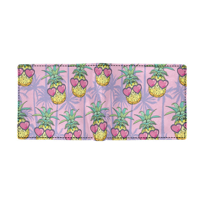 Pineapple Pattern Print Design PP06 Men's ID Card Wallet