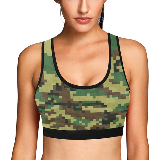 ACU Army Digital Pattern Print Design 02 Sports Bra