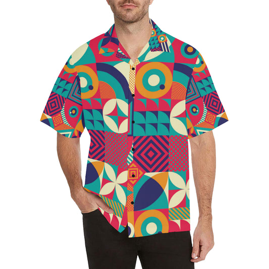 Mosaic Pattern Print Design 03 Men's Hawaiian Shirt