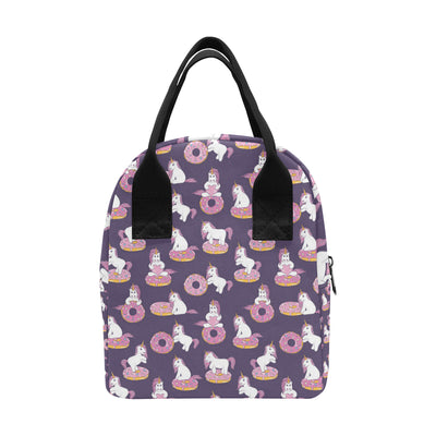 Donut Unicorn Pattern Print Design DN011 Insulated Lunch Bag