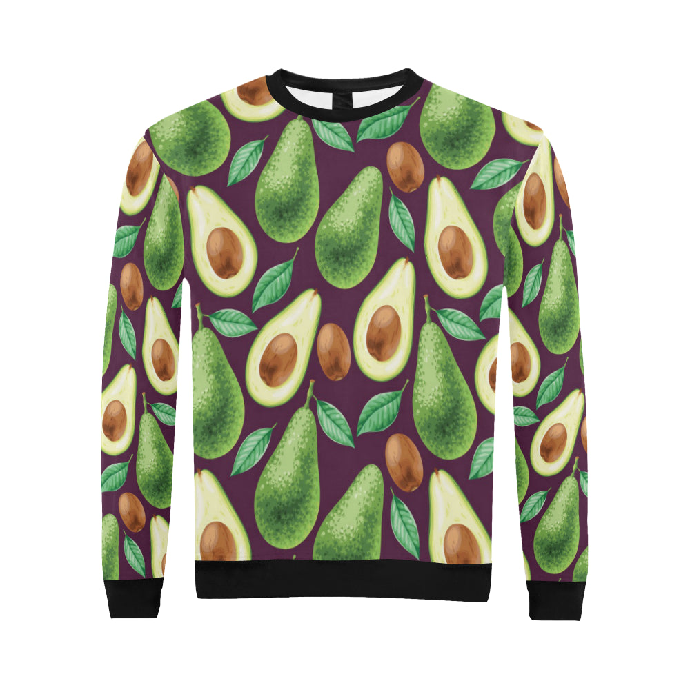 Avocado Pattern Print Design AC08 Men Long Sleeve Sweatshirt