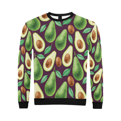 Avocado Pattern Print Design AC08 Men Long Sleeve Sweatshirt